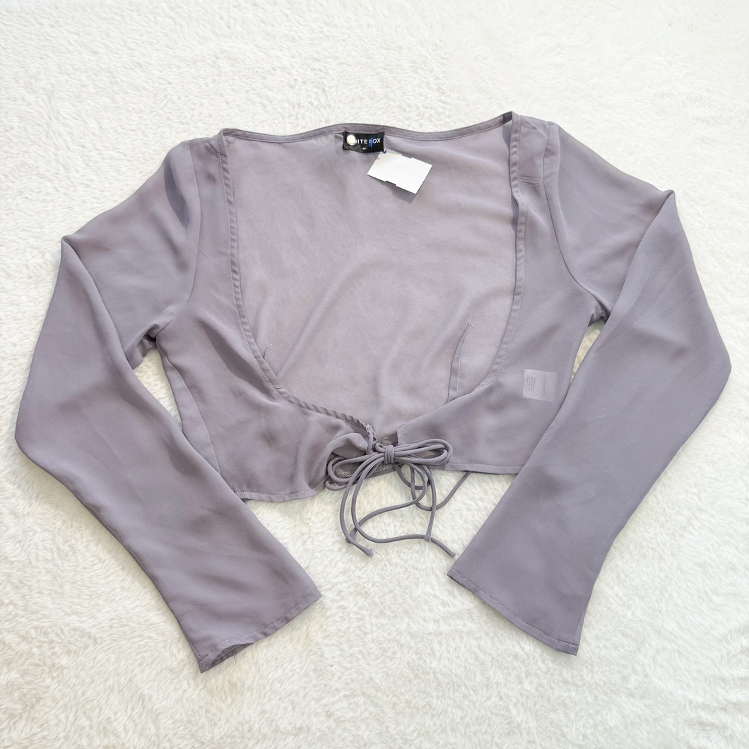 White Fox Long Sleeve Top Size Medium P0341