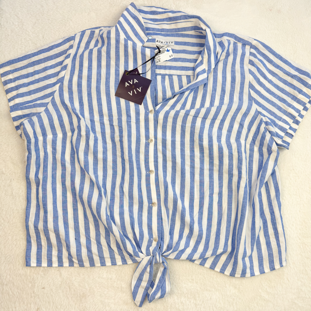 Ava & Viv Short Sleeve Top Size 2XL P0243