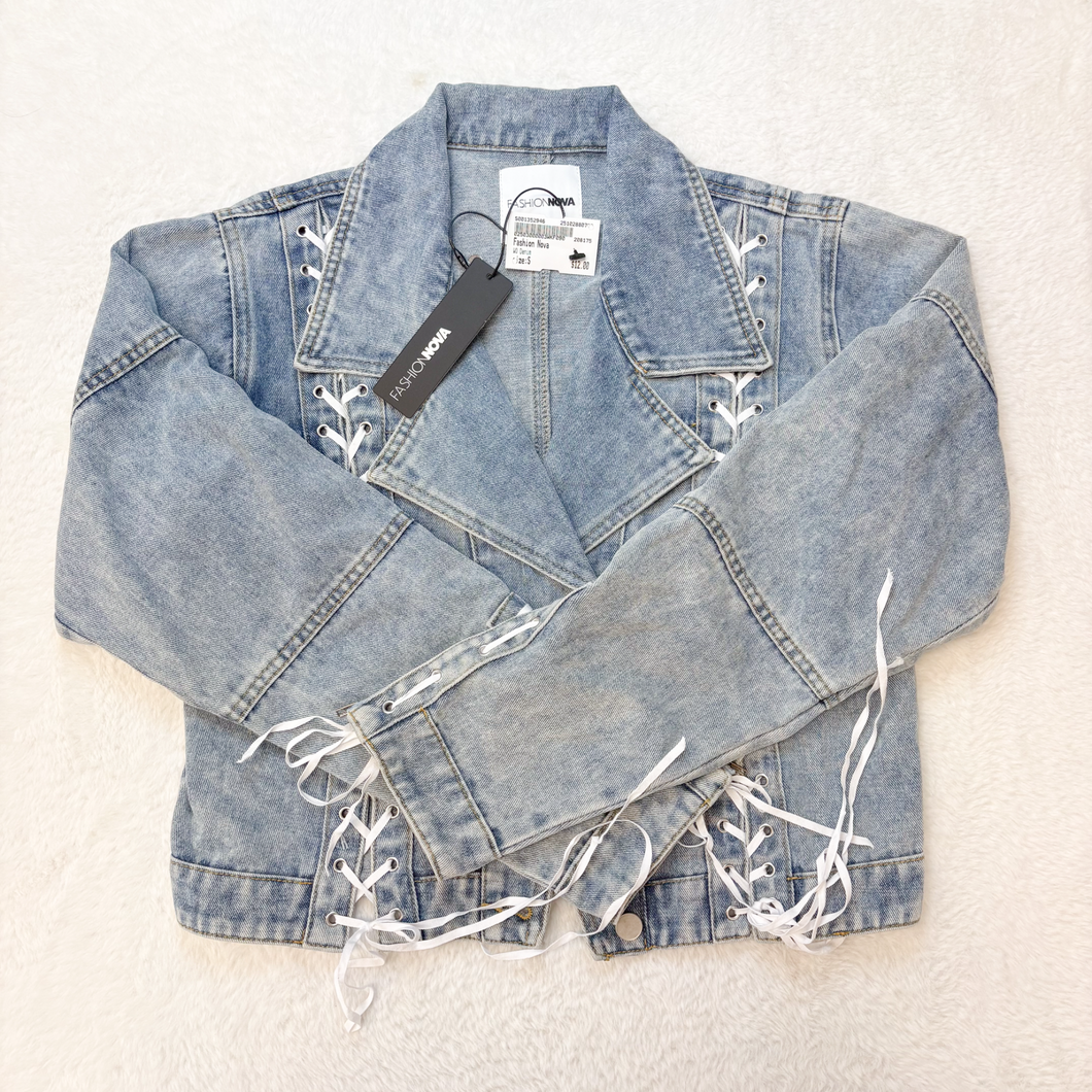 Fashion Nova Denim Outerwear Size Small P0453