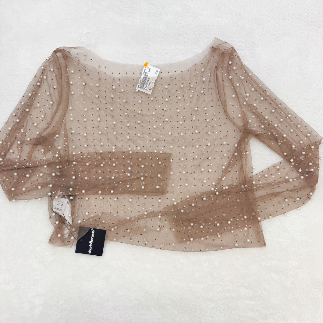 Charlotte Russe Long Sleeve Top Size Medium P0077