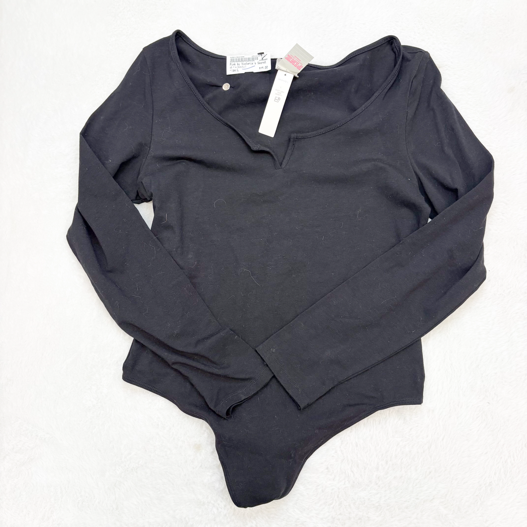 Pink By Victoria's Secret Womens Tops Bodysuit Size Large P0144