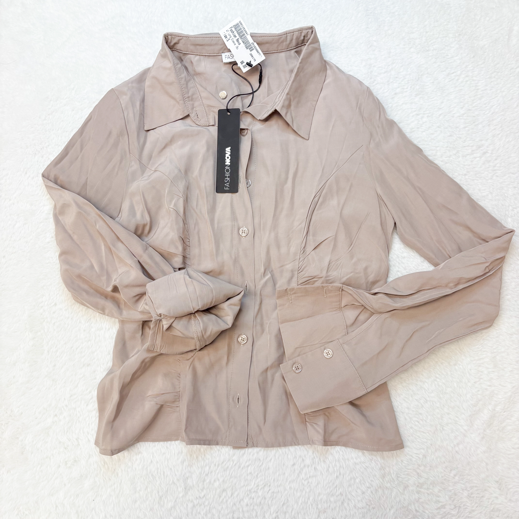 Fashion Nova Long Sleeve Top Size Small P0453