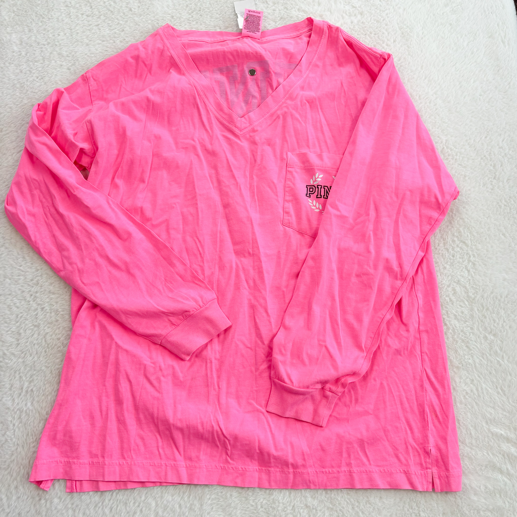 Pink By Victoria's Secret Long Sleeve T-Shirt Size Large P0465