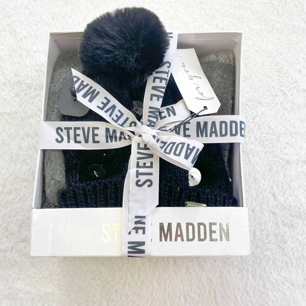 Steve Madden Hat And Scarf Set P0100