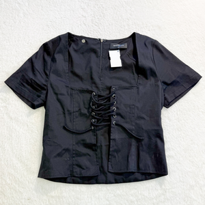 White Fox Short Sleeve Top Size Medium P0517