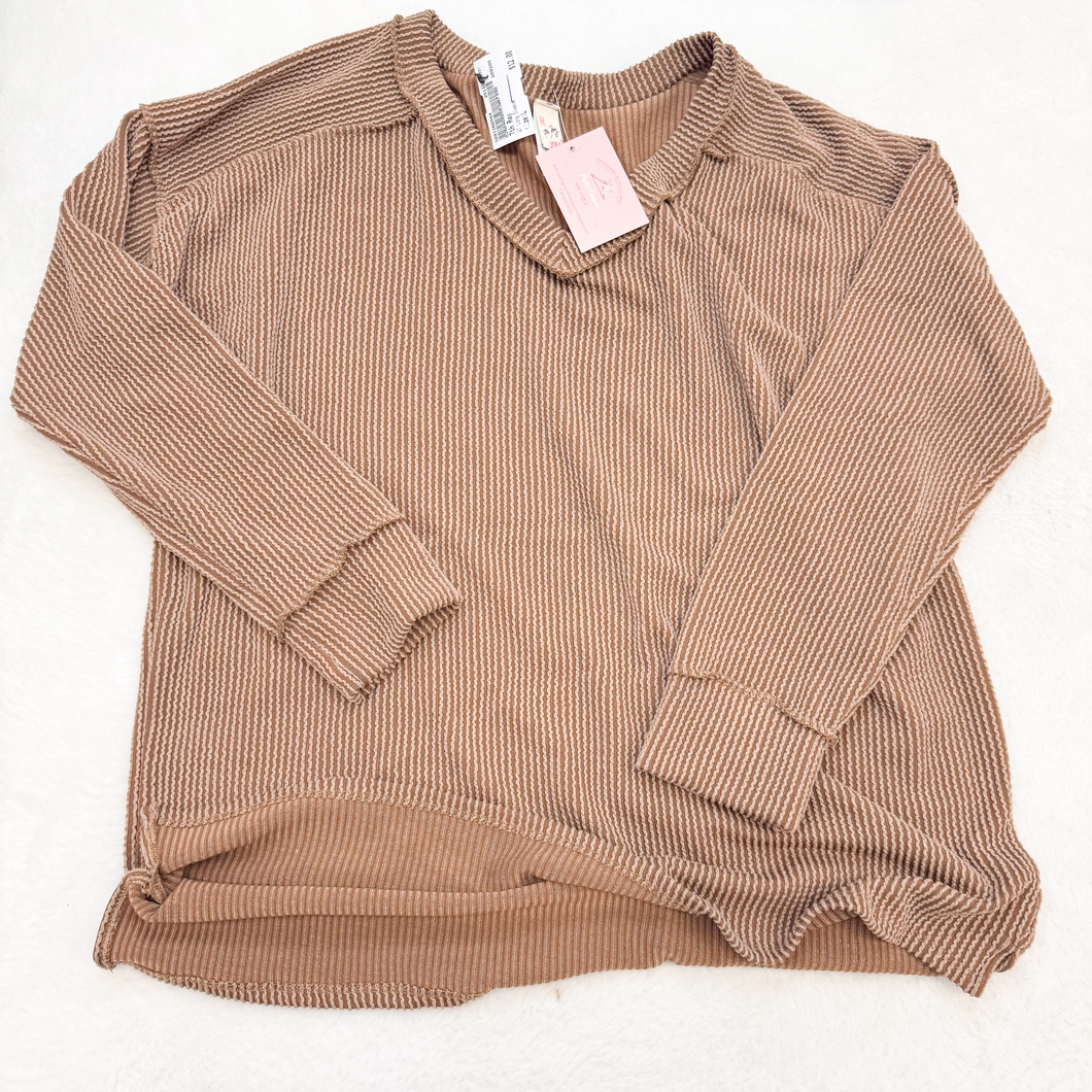 7th Ray Long Sleeve Top Size Large P0452